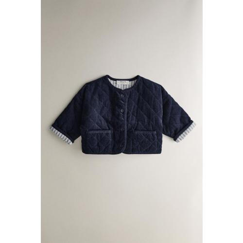 BABY CORDUROY JACKET - Navy blue | ZARA United States