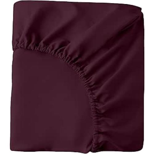 HBHLFZ Crib Sheets for Boys, Girls, 28x52 Inch Fitted Crib Sheet - 8 Inch Deep Pocketed Fixed Sheet - Soft and Comfortable Microfibre - Fits Standard cot and Toddler mattresses, Burgundy