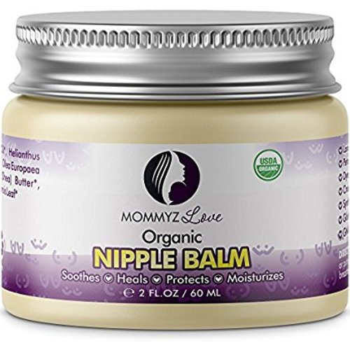Best Nipple Cream for Breastfeeding Relief (2 oz) - Provides Immediate Relief To Sore, Dry And Cracked Nipples Even After A Single Use - PEDIATRICIAN TESTED - USDA Certified Organic (1 Jar)