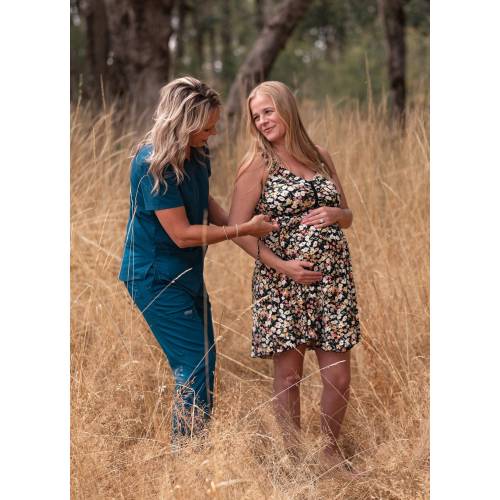 Loula Labor and Delivery Support Birthing Gown - The First Transforming Birthing Gown designed by a Nurse to change with your labor!