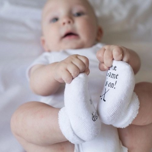Do Not Disturb The Game Is On Hockey Baby Socks | Shop Gifts for Baby at SugarBabies