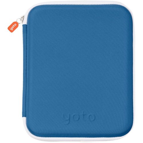 YOTO Card Case in Blue Bird – Kids Accessory, Soft Portable Folder with Zipper & 64 Pockets for Player & Mini Audiobook Cards, Binder Sleeve Holder for Travel