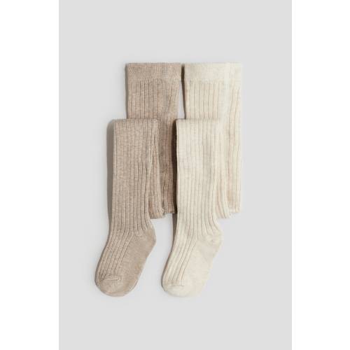 2-PACK RIB-KNIT TIGHTS