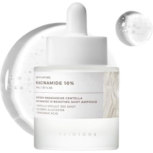 SKIN1004 Niacinamide 10% Boosting Shot Ampoule, Niacinamide Spicule Serum for Face, Facial Ampoule with Tranexamic Acid, Pore Minimizer for Face, Madagascar Centella, Korean Skin Care, 1.01fl.oz/ 30ml