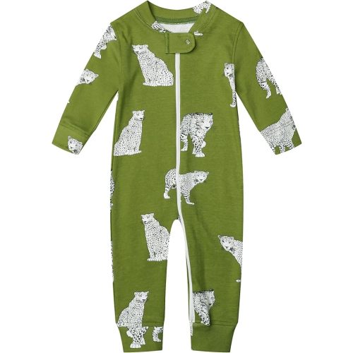 Owlivia Organic Cotton Baby Boy Girl Zip up Sleep 'N Play Pjs, Footless, Long Sleeve