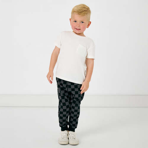 Monochrome Checks Jogger - Little Sleepies