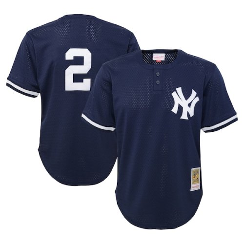 Toddler New York Yankees Derek Jeter Mitchell & Ness Navy Cooperstown Collection Mesh Batting Practice Jersey