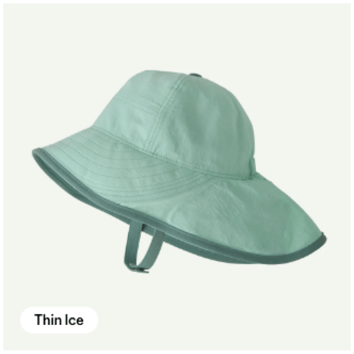 Patagonia Baby Block-the-Sun Full Brim UPF Hat- Thin Ice
