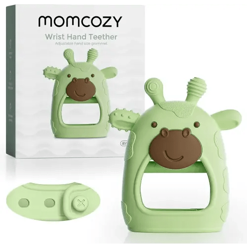 Momcozy Baby Teether Toys | Baby Teething Toys | Baby Teething Relief | Food Grade Silicone Teether Baby Toys | Baby Teether 0-6 Months | Teething Toy 6-12 Months | Baby Essential | Green