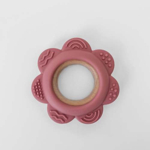 Garden Party Teether Collection - Silicone & Beechwood Flower – Nature Kids Co.