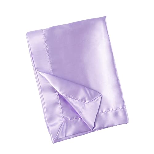 Double Sided Pure Satin Baby Blanket 48"x36" (Lavender)