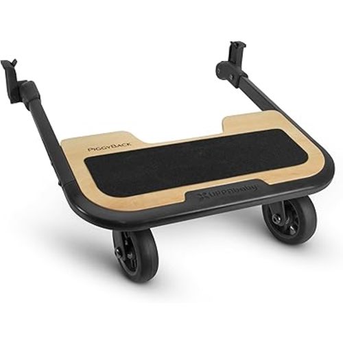 UPPAbaby Piggyback Ride-Along Board for Cruz Stroller Models 2015-2019 - Quick Attachment for Children to Stand + Stroll - 55 lbs. Weight Capacity,Black/Brown