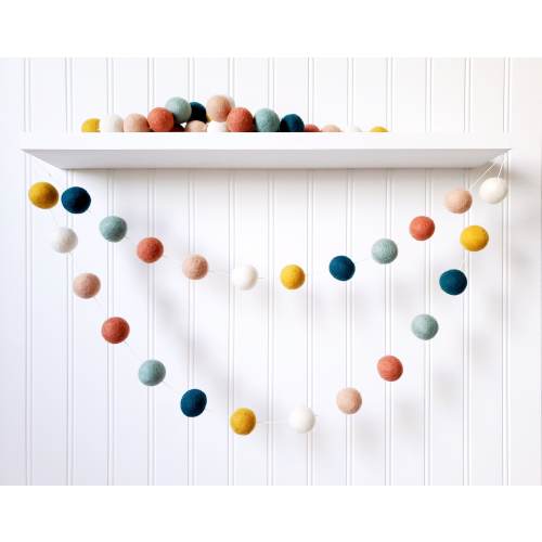 Felt Ball Garland: Southwestern Boho Nursery Decor