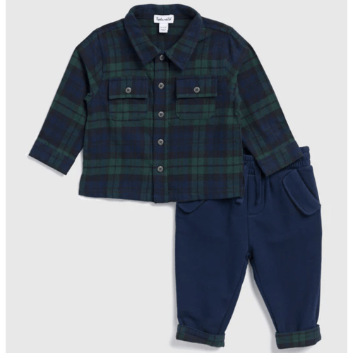 Infant Boy Hunter Plaid Flannel Set | Splendid