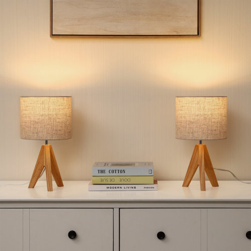 Mistana™ Fidel Solid Wood Tripod Table Lamp & Reviews | Wayfair