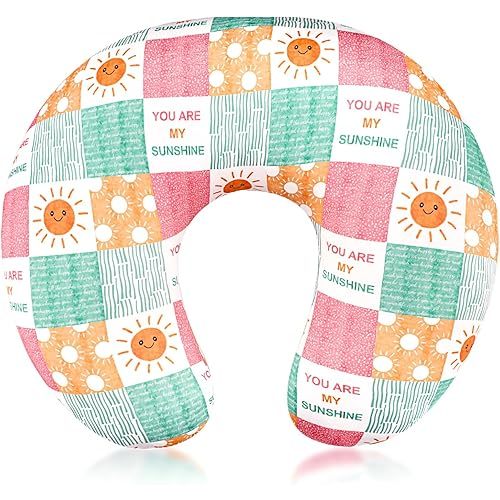 SWESEN Nursing Pillow Cover for Baby Girl, Soft Organic Breastfeeding Pillow Slipcover, Newborn Feeding Pillow Cover, Sunshine