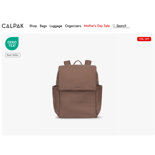 CALPAK - Diaper Backpack with Laptop Sleeve in Hazelnut
