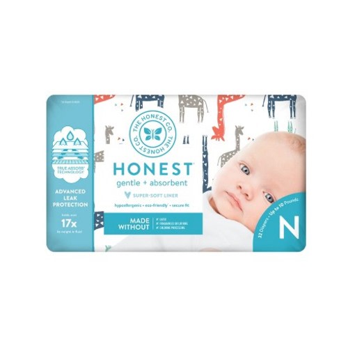 Honest Company Diapers Giraffes - Size Newborn (32ct)