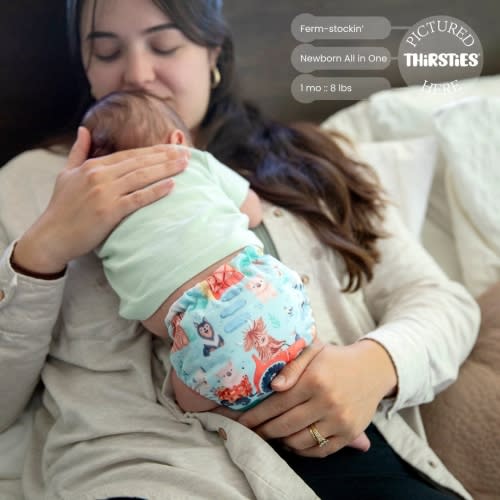 All in One Cloth Diaper for Newborns | Cotton + Hemp Absorbency