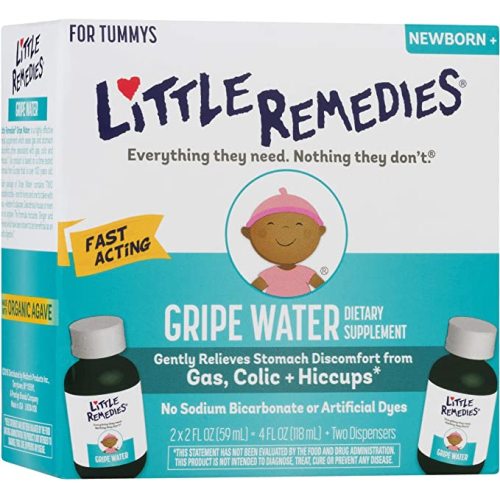 Little Remedies Gripe Water, Safe for Newborns, (2 Count of 2 Fl Oz) 4 Fl Oz - 2 Fl Oz (Pack of 2) - Gripe water