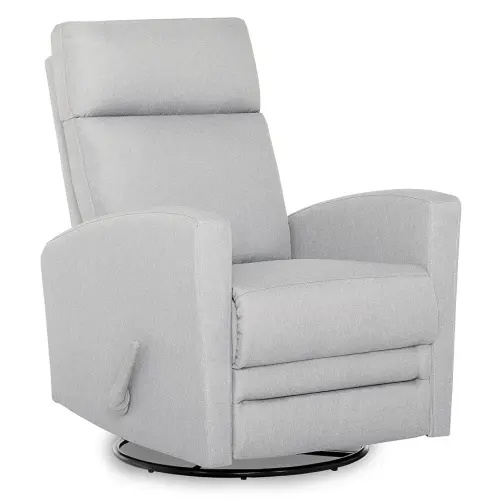 Dream On me Chatham Basic Nursery Rocking Glider in Grey, 360° Swivel Motion, FSC Certified, Greenguard Gold & JPMA Certified Nursery Glider, Three Rocking Modes Nursery Glider Recliner