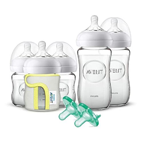 Philips Avent Natural Glass Bottle Baby Gift Set, SCD201/01