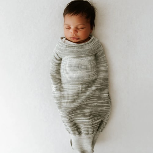 Grey Baby Sleep Sack — Weighted Swaddle by Swaddelini