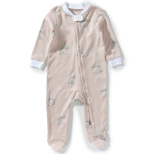 Burt's Bees Baby Girls Organic Cotton Ice Skates Footed Sleep & Play