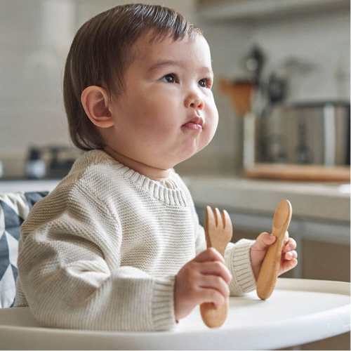 Organic Bamboo Baby Fork & Spoon