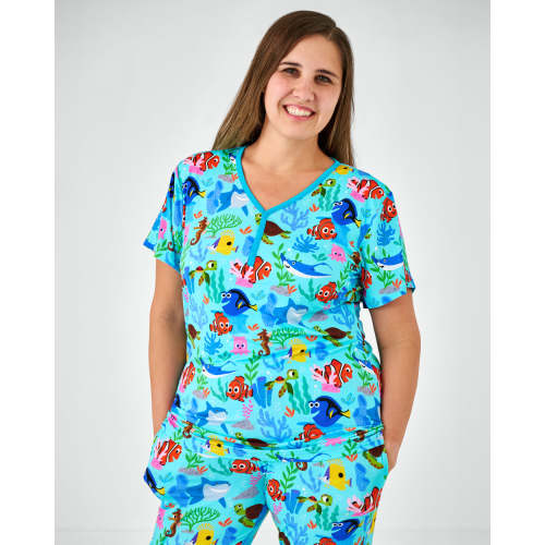 Pixar Nemo's Reef Women's Short Sleeve Pajama Top – Little Sleepies