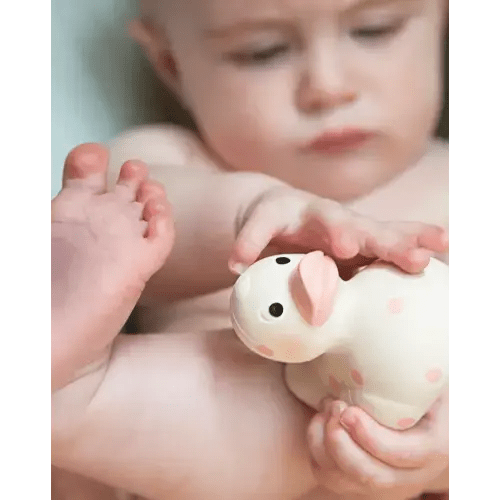 Cuddleduck | baby bath toy & teether | beige
