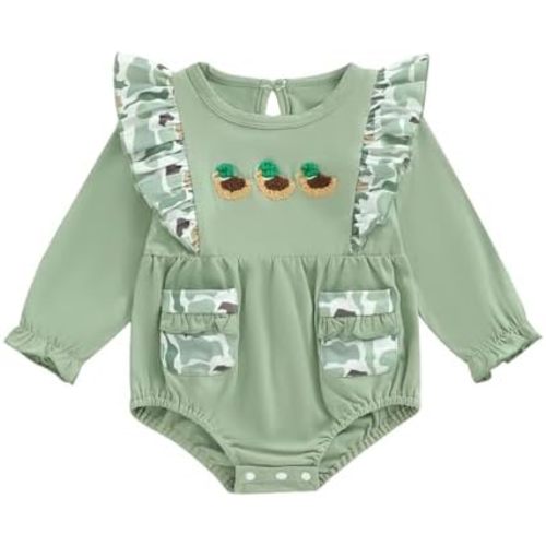 Amnnchya Newborn Clothes For Baby Girl Farm Bubble Romper Infant Girls Animal Lace Plaid Jumpsuit Cute Fall Winter Outfits