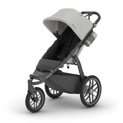 UPPAbaby Ridge V2 Jogging Stroller - Savannah: 5-Point Harness, Hand-Operated Brakes, One-Hand Fold, Flat-Free Tires