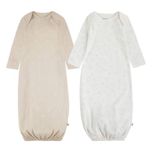 Newborn Baby Boys Huggies Babywear 100% Organic Sleeper Gowns 2-Pack