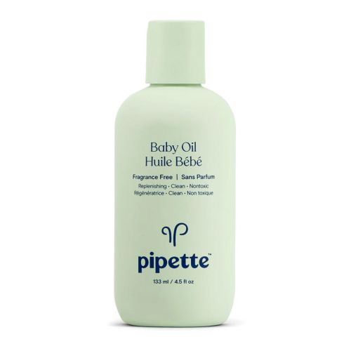 Pipette Baby Oil with Moisturizing Plant-Based Squalane, Fragrance-Free, 4.5oz