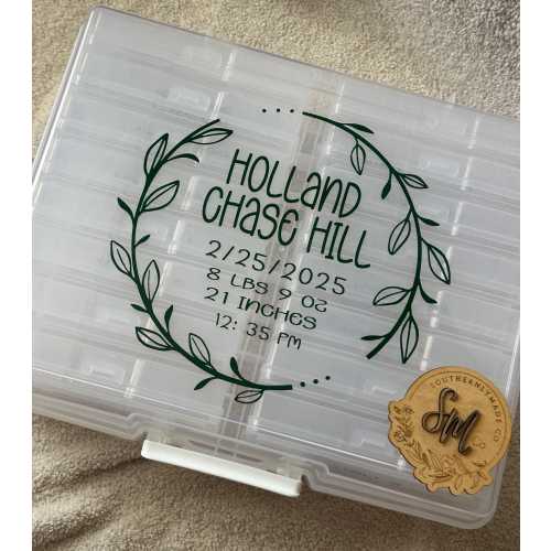 Personalized Baby Milestone Photo Box: First Year Keepsake