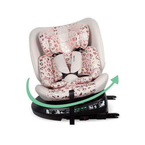 My Babiie MBCS200 Spin R129 Car Seat with Top Tether - Pink Leopard | Littlewoods