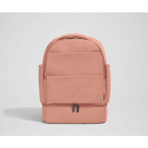 The Double Diaper Backpack in Clay Pink