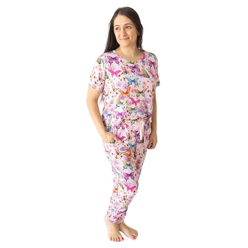 Posh Peanut Adult Pajamas Set - Two Piece Loungewear - Soft Viscose from Bamboo Nightwear PJs