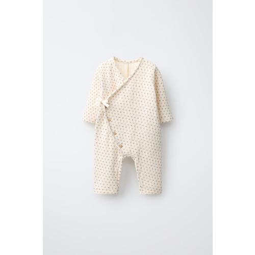 TWIG PRINT WRAP JUMPSUIT - Light ecru | ZARA United States