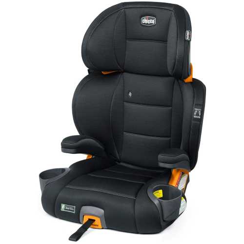 Chicco KidFit ClearTex Plus 2-in-1 Belt Positioning Booster Car Seat - Obsidian (Black), New