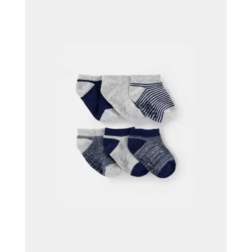 Toddler Boy 6-Pack No Show Socks - Grey/Navy | Carter's