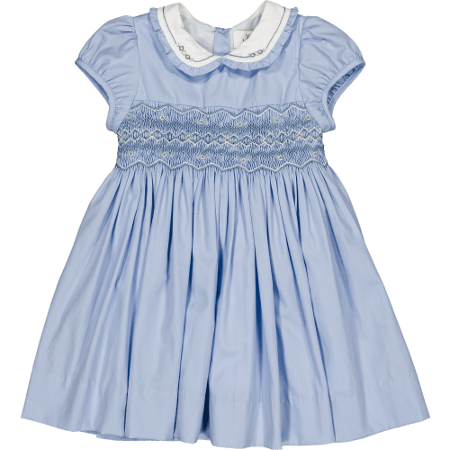 Heloise Smocked Dress - Cornflower