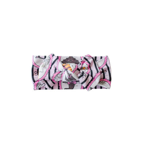 Halloween Glow-in-the-Dark Knit Large Bow Headwrap in Galloween | Caden Lane