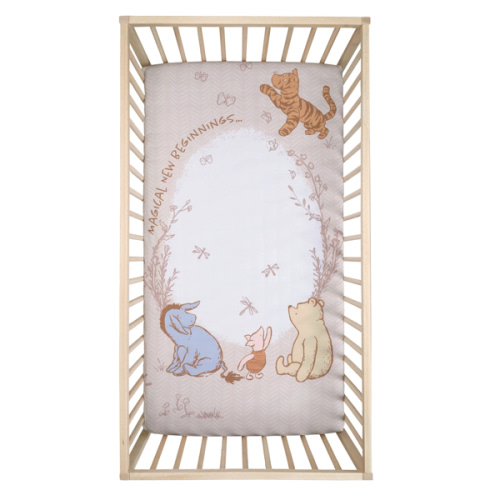Pooh Bear & Pals Cotton Fitted Crib Sheet