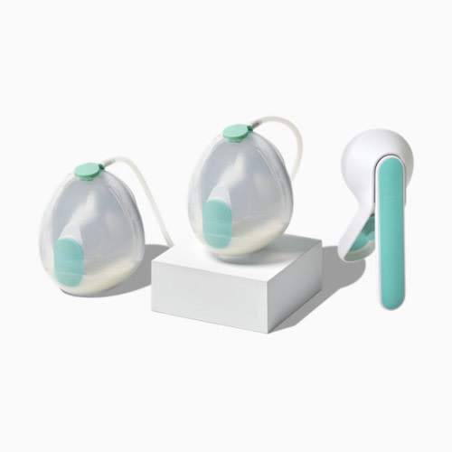Wave 2-in-1 Double Manual Wearable Pump + Collection Cups - Clear