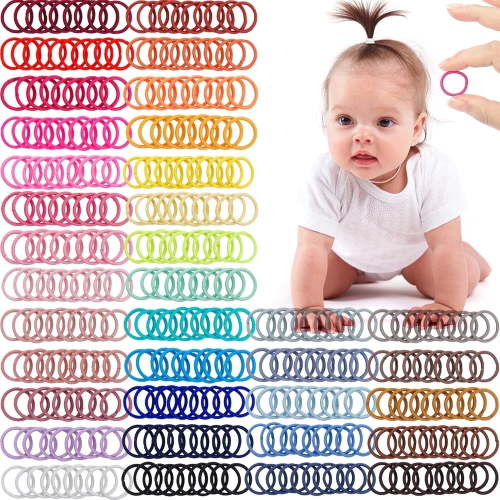 JOYOYO 360 Pcs Baby Hair Ties, Ponytail Holders Hair Accessories No Damage for Hair