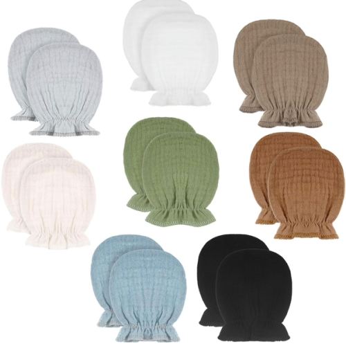 Muslin Baby Mittens 0-6 Months, 8-36 Pair