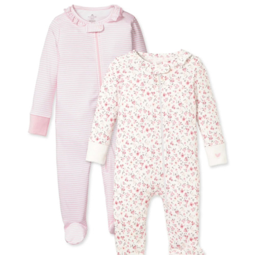 Baby's Pima Romper Duo in Pink Stripe & Dorset Floral