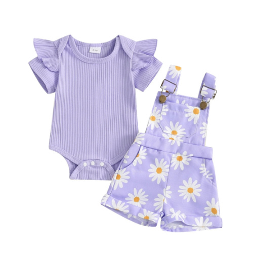 Gerber Daisy Overalls Set